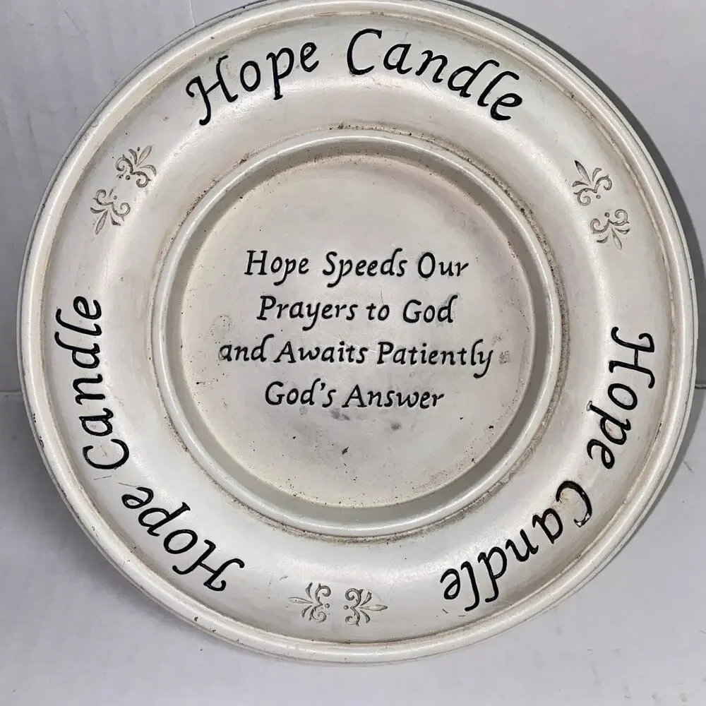 Hope Candle Base Prayers God's Answers God Religious Candle Holder / Wall Plaque